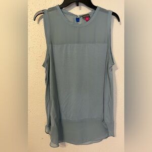 Vince Camuto Slate Blue Sleeveless Shirt Lg.